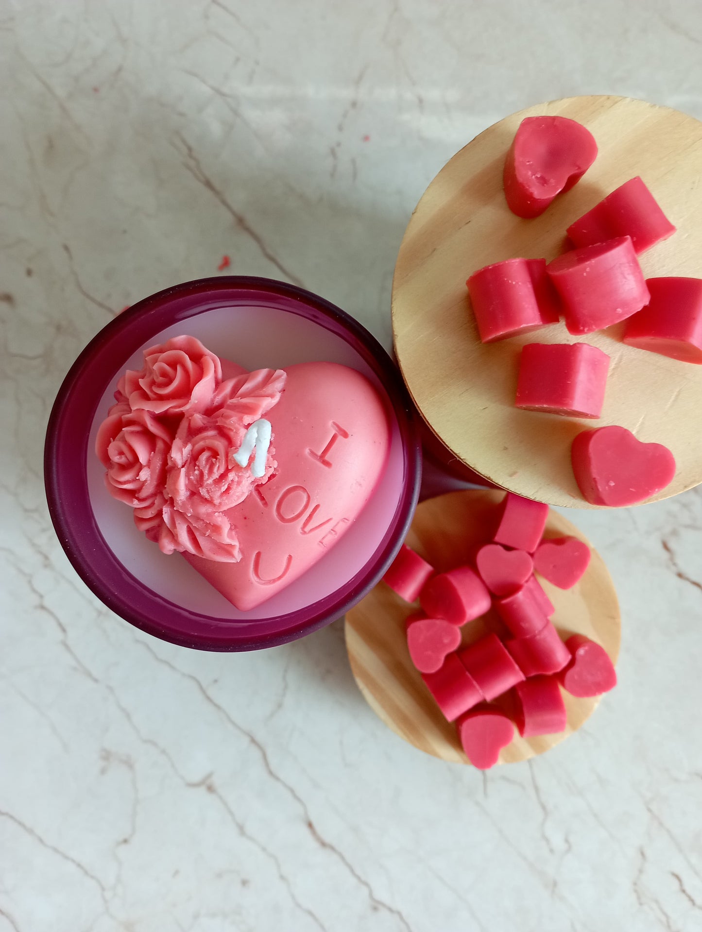 Rose Heart candle | Gift to loved ones