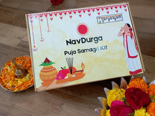 Shri Navdurga Puja Samagri Kit - 40+ items included