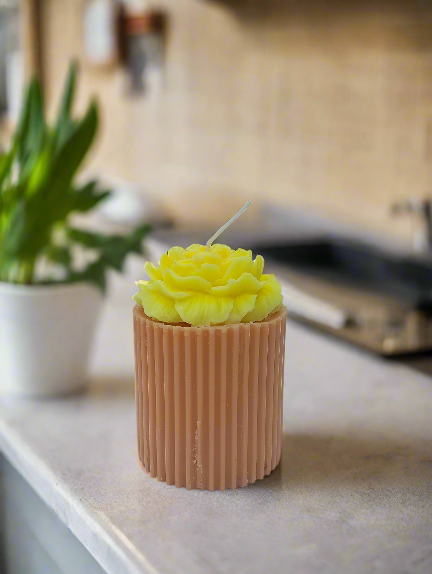 Peony Pillar Candle