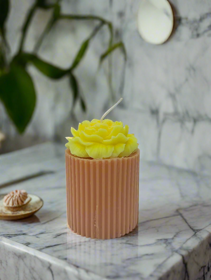 Peony Pillar Candle